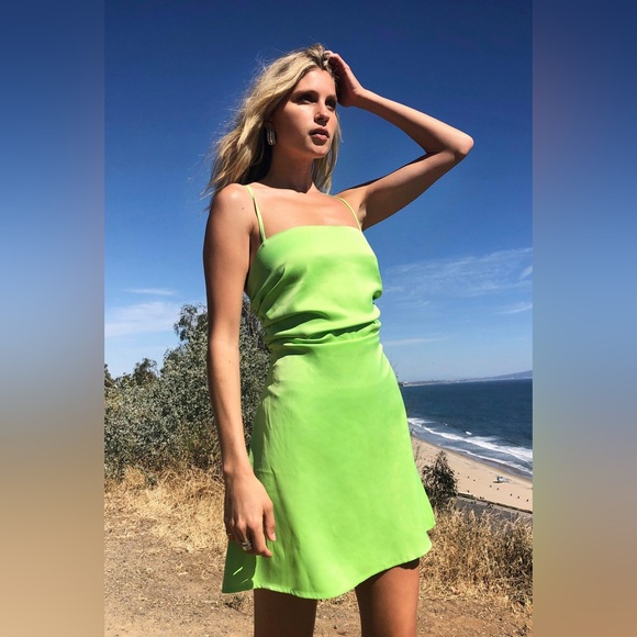 Nasty Gal Lace Up Back Satin Cami Mini Dress - Picture 5 of 10